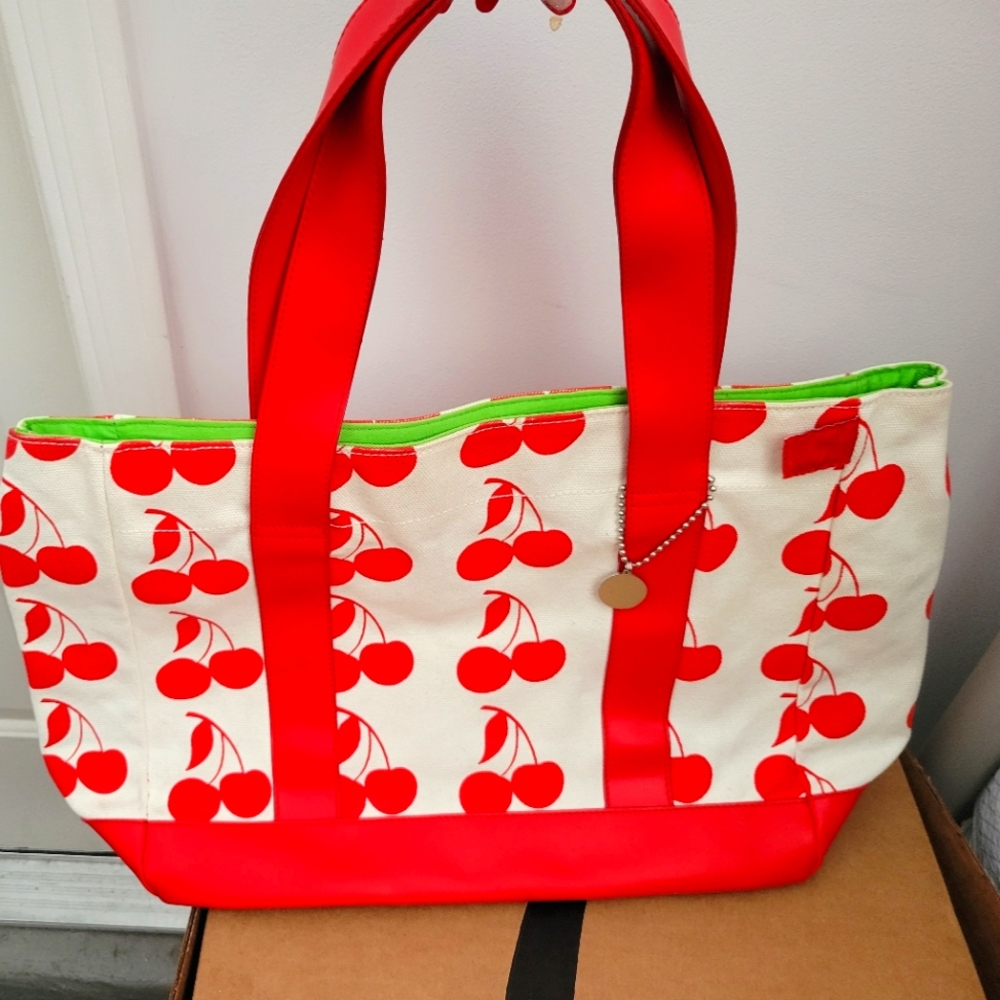 Luella Cherry Cherries Tote Bag Purse Vintage